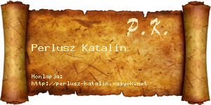 Perlusz Katalin névjegykártya